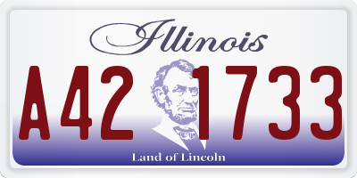 IL license plate A421733