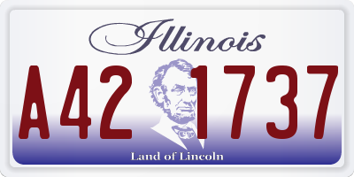 IL license plate A421737