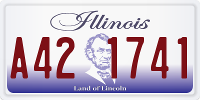 IL license plate A421741
