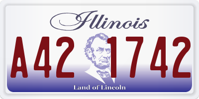 IL license plate A421742
