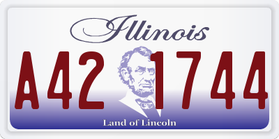 IL license plate A421744