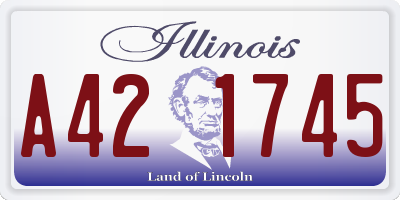 IL license plate A421745
