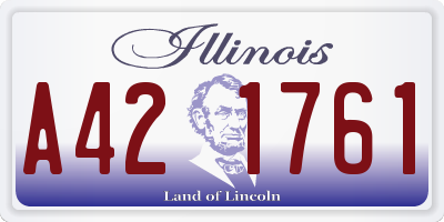 IL license plate A421761