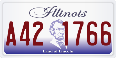 IL license plate A421766
