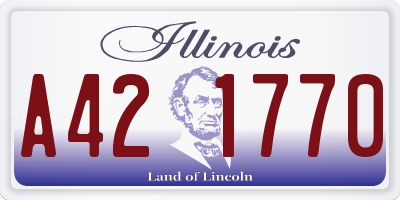 IL license plate A421770