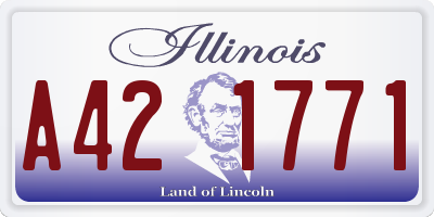 IL license plate A421771