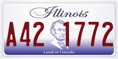 IL license plate A421772