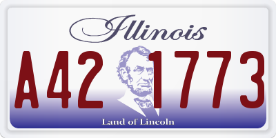 IL license plate A421773