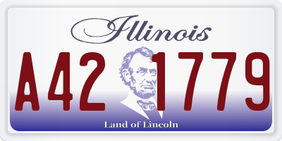 IL license plate A421779