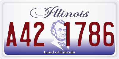 IL license plate A421786