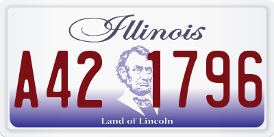 IL license plate A421796