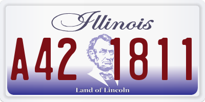 IL license plate A421811