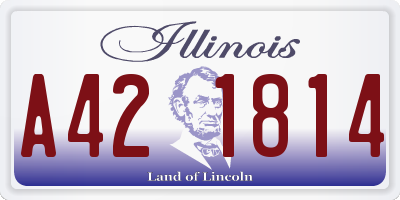 IL license plate A421814