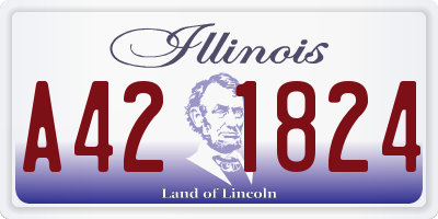 IL license plate A421824