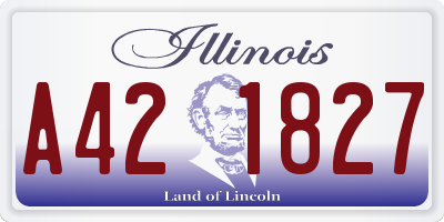 IL license plate A421827