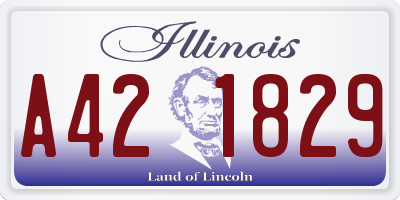 IL license plate A421829
