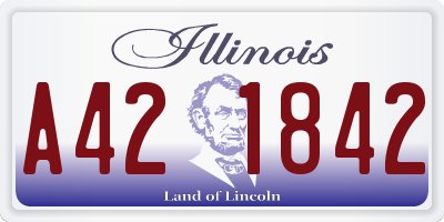 IL license plate A421842