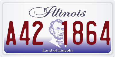 IL license plate A421864