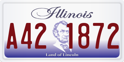 IL license plate A421872