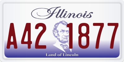 IL license plate A421877