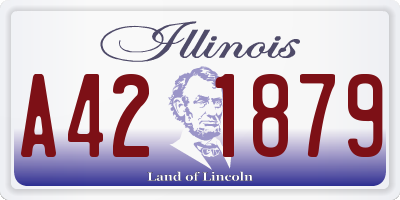 IL license plate A421879