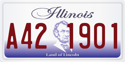 IL license plate A421901
