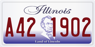 IL license plate A421902