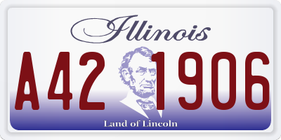 IL license plate A421906