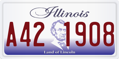IL license plate A421908
