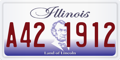 IL license plate A421912