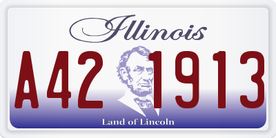 IL license plate A421913