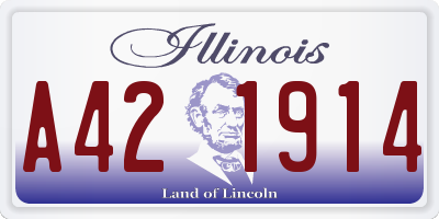 IL license plate A421914