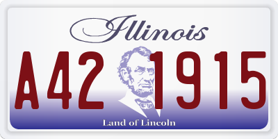 IL license plate A421915