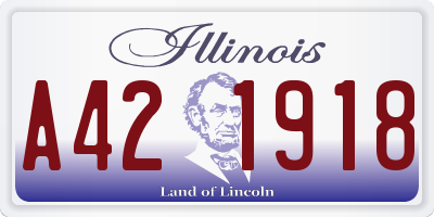 IL license plate A421918