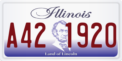 IL license plate A421920