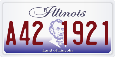IL license plate A421921