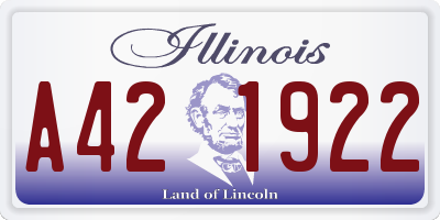 IL license plate A421922