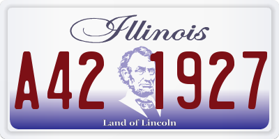 IL license plate A421927
