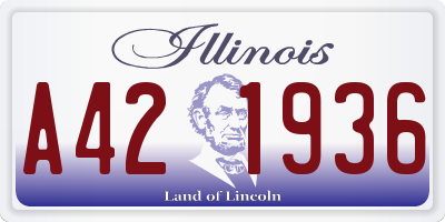 IL license plate A421936