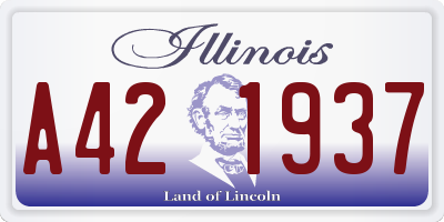 IL license plate A421937