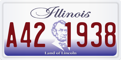 IL license plate A421938