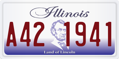 IL license plate A421941