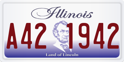 IL license plate A421942
