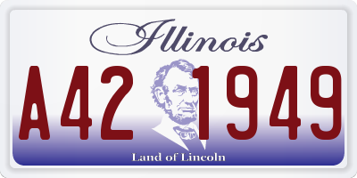 IL license plate A421949