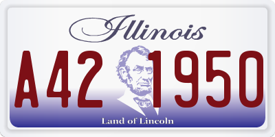 IL license plate A421950