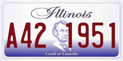 IL license plate A421951