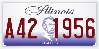 IL license plate A421956