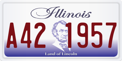IL license plate A421957
