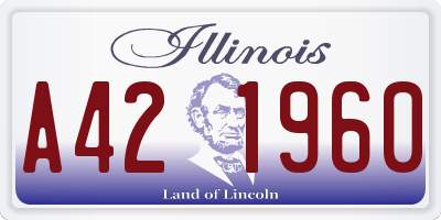 IL license plate A421960