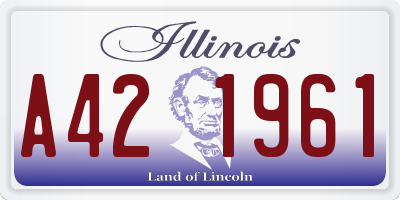 IL license plate A421961